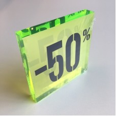 Kortingsblok -50% fluor groen Td14234750